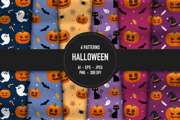 6 Halloween Patterns for Digital Paper G: A Practical Guide for Creative Professionals