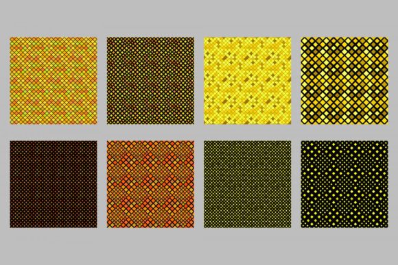 8 Seamless Golden Square Patterns: A Modern Design Essential