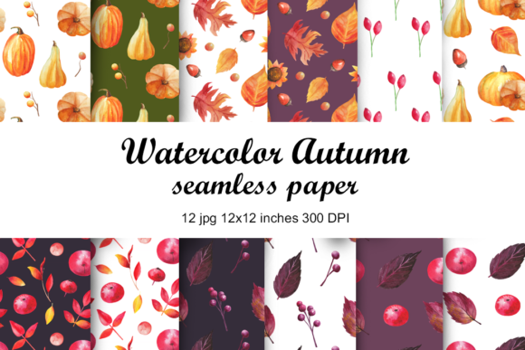 Autumn Seamless Patterns. Thanksgiving