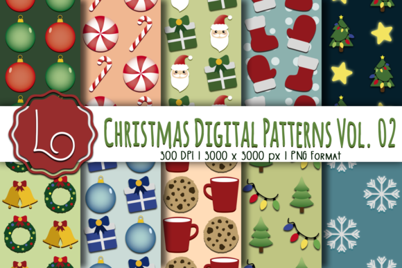 Christmas Digital Patterns Vol. 02: A Creative Resource for Modern Designers