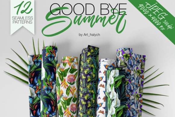 Good Bye Summer Seamless Patterns