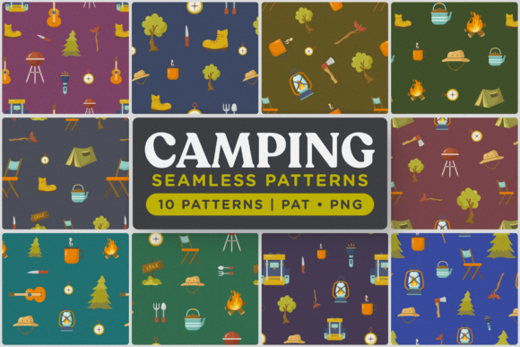 Outdoor Camping Seamless Patterns: Elevate Your Design with Playful and Functional Textures
