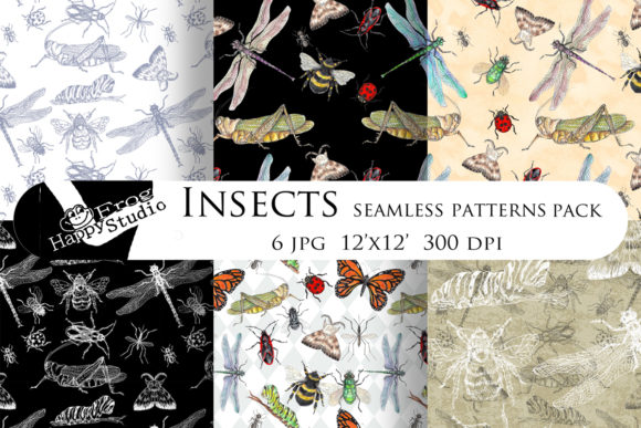 Seamless Insect Patterns for Creative Designers