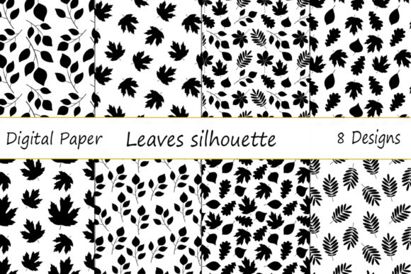 Seamless Patterns Leaves Silhouette: A Versatile Design Resource for Creative Professionals
