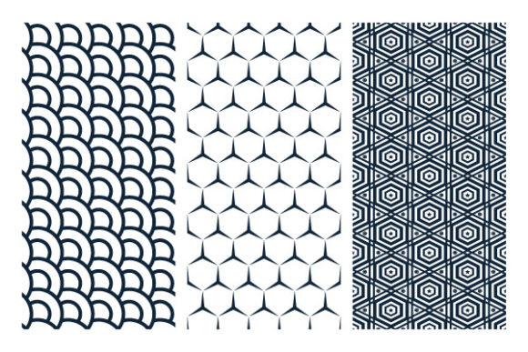 Set of Seamless Patterns Vector Design