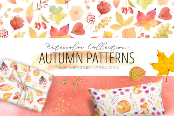 Watercolor Autumn Patterns Set: A Creative Resource for Fall-Inspired Design